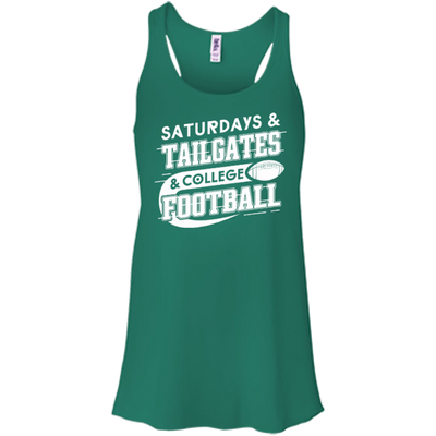 SATURDAYS TAILGATES COLLEGE FOOTBALL-T-Shirt & Hoodie-Women's Flowy Racerback Tank-Kelly