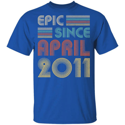 Epic Since April 2011 Vintage 10th Birthday Gifts Youth-Youth Shirt-Youth T-Shirt-Royal