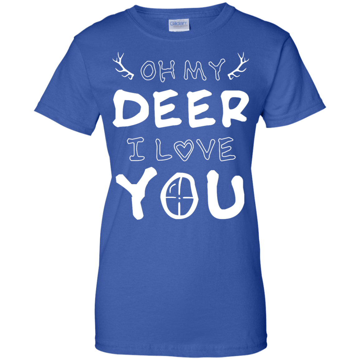 Oh My Deer I Love You-T-Shirt & Hoodie-Women's T-Shirt-Royal