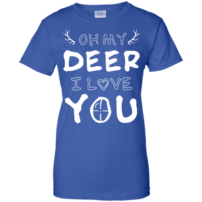 Oh My Deer I Love You-T-Shirt & Hoodie-Women's T-Shirt-Royal
