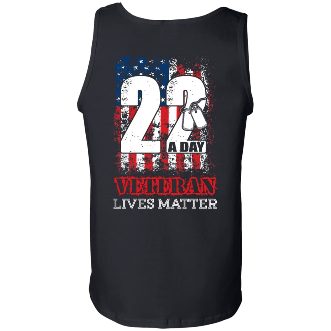 22 Push Up Challenge Veteran Lives Matter-T-Shirt & Hoodie-Unisex Tank-Black