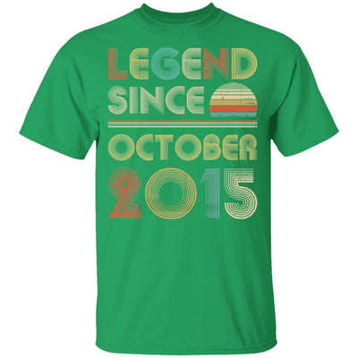 Legend Since October 2015 Vintage 6th Birthday Gifts Youth-Youth Shirt-Youth T-Shirt-Irish Green