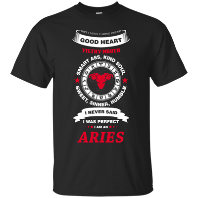 I Never Said I Was Perfect I Am An ARIES-T-Shirt & Hoodie-Classic T-Shirt-Black