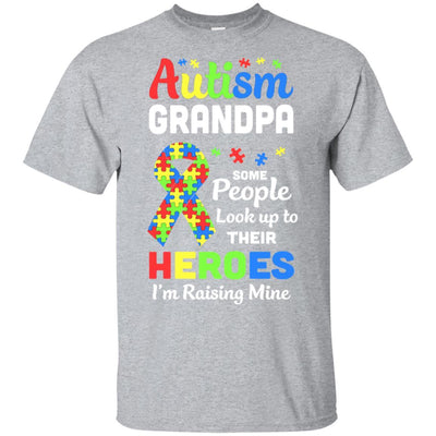 Autism Grandpa Some People Look To Their Heroes-T-Shirt & Hoodie-Classic T-Shirt-Sport Grey