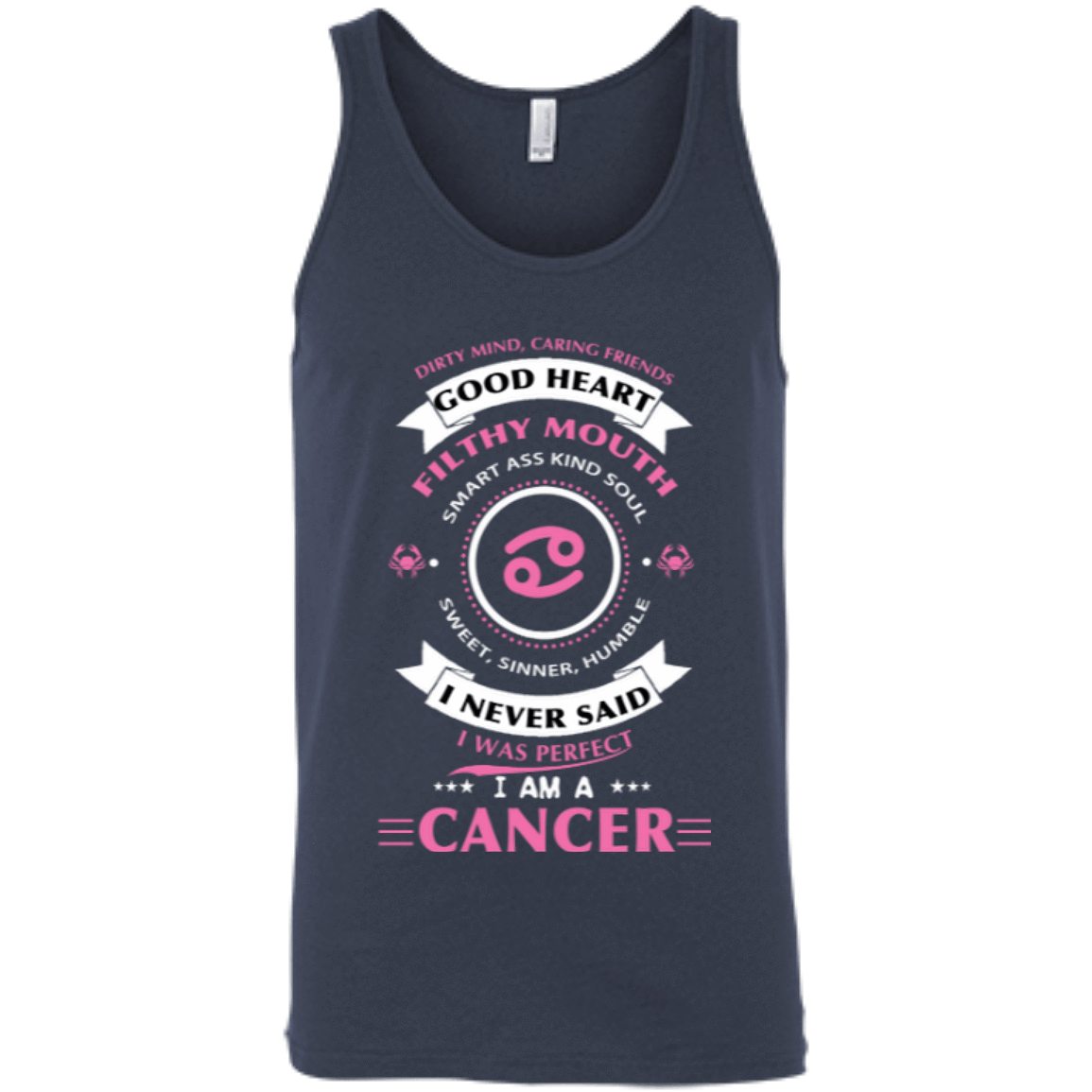 I Never Said I Was Perfect I Am A CANCER-T-Shirt & Hoodie-Unisex Tank-Navy