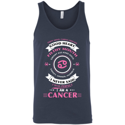 I Never Said I Was Perfect I Am A CANCER-T-Shirt & Hoodie-Unisex Tank-Navy