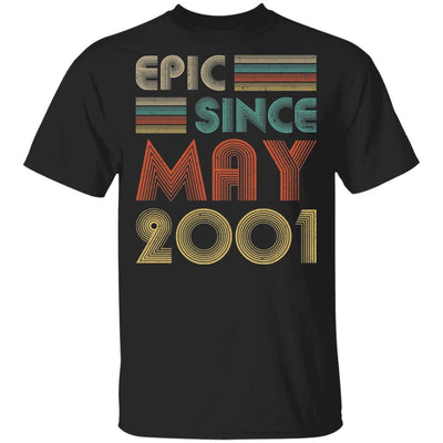 Epic Since May 2001 Vintage 20th Birthday Gifts-T-Shirt & Hoodie-Classic T-Shirt-Black