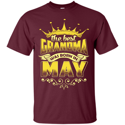 The Best Grandma Was Born In May-T-Shirt & Hoodie-Classic T-Shirt-Maroon
