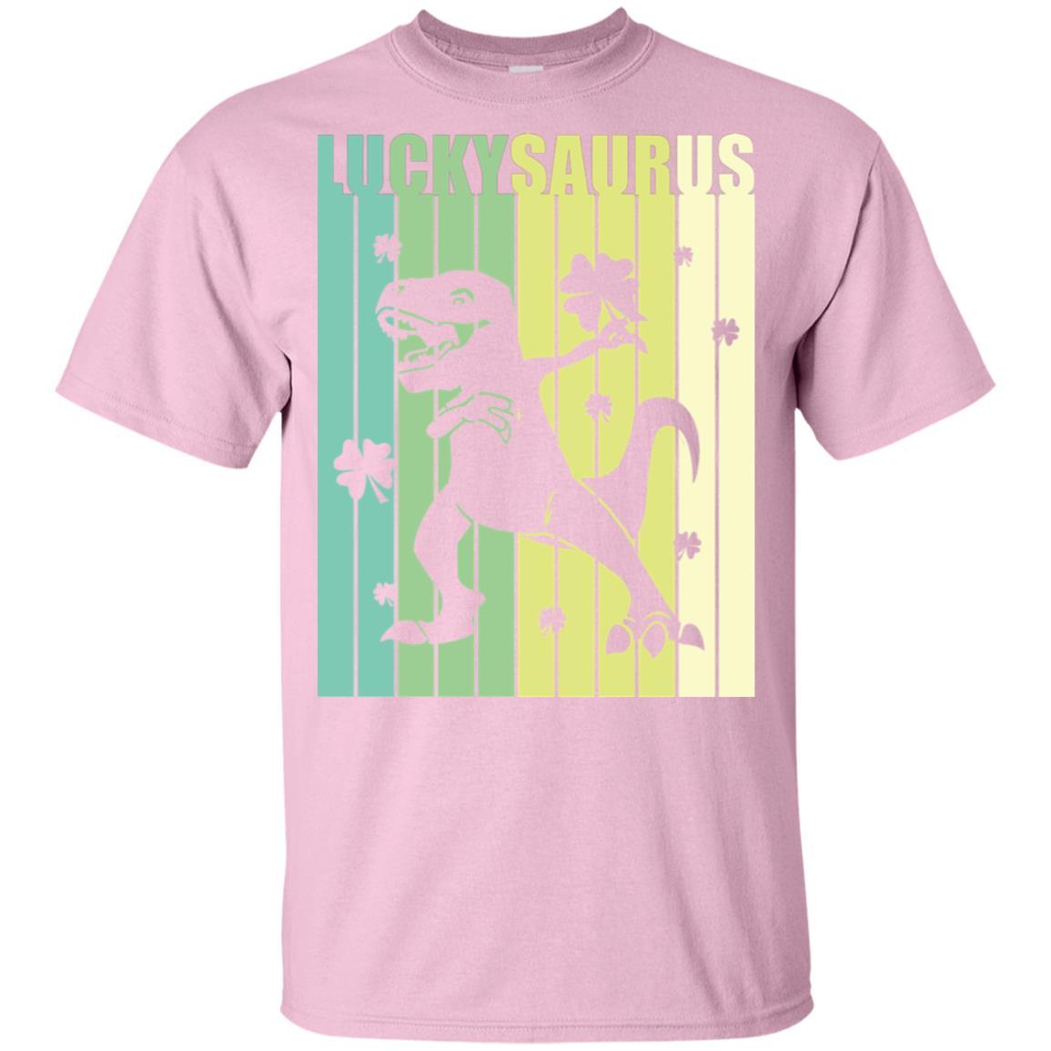 Happy St Pat Rex Day Dinosaur T-Rex Kids Patricks Day Youth-Youth Shirt-Youth T-Shirt-Light Pink