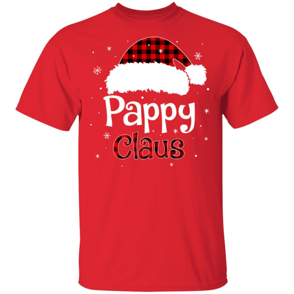 Santa Pappy Claus Red Plaid Family Pajamas Christmas Gift-T-Shirt & Sweatshirt-Classic T-Shirt-Red