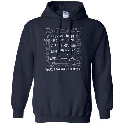 Life Love Happy Sad - Mathematics Of Life-T-Shirt & Hoodie-Pullover Hoodie-Navy