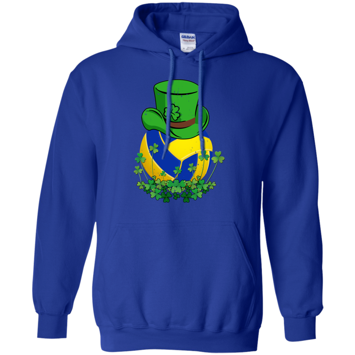 Shamrock Volleyball Leprechaun St Patricks Day-T-Shirt & Hoodie-Pullover Hoodie-Royal