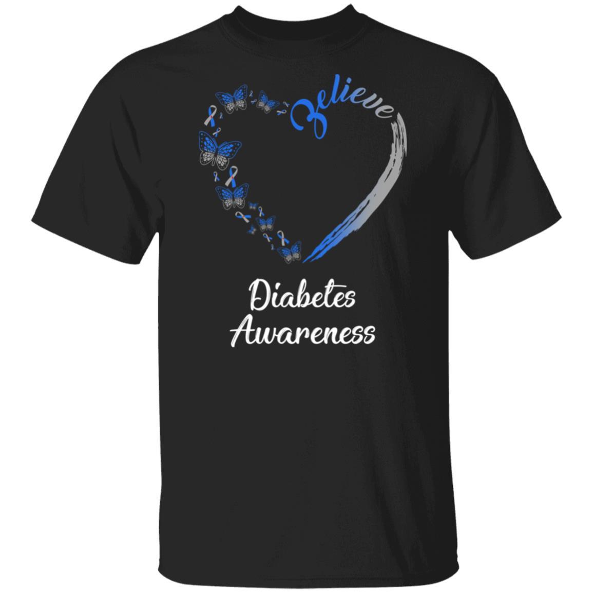 Butterfly Believe Diabetes Awareness Ribbon Gifts
