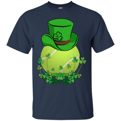 Shamrock Tennis Leprechaun St Patricks Day-T-Shirt & Hoodie-Classic T-Shirt-Navy