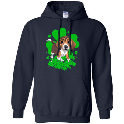 Beagle St. Patrick's Day Clovers-T-Shirt & Hoodie-Pullover Hoodie-Navy
