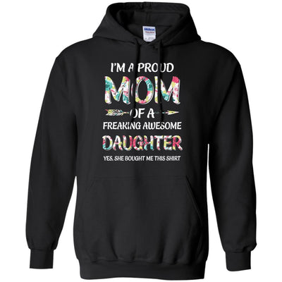 Proud Mom Mother's Day Gift From A Daughter To Mom-T-Shirt & Hoodie-Pullover Hoodie-Black