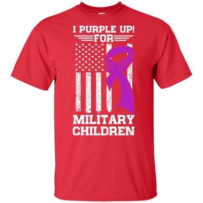 I Purple Up For Military Children Kid Child Gifts Youth-Youth Shirt-Youth T-Shirt-Red
