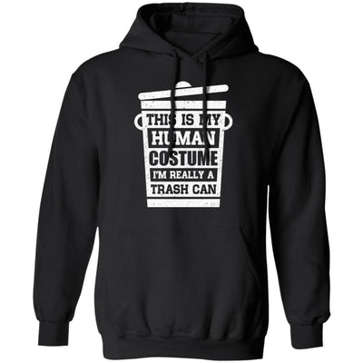 Trash Can Halloween Costume Funny-T-Shirt & Hoodie-Pullover Hoodie-Black