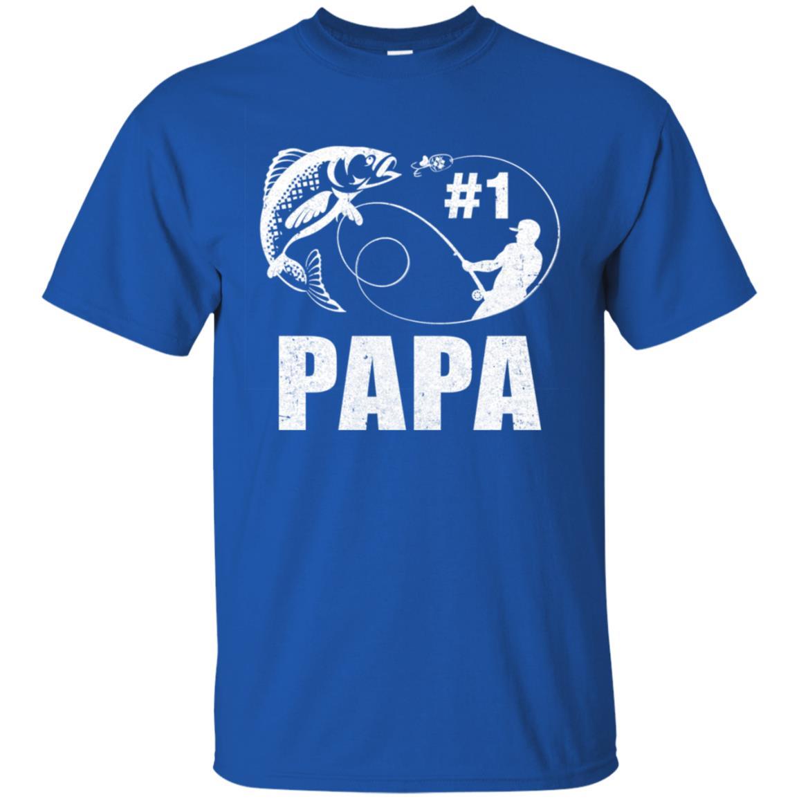 #1 Papa Fishing Fisherman Best Fathers Day Gift-T-Shirt & Hoodie-Classic T-Shirt-Royal
