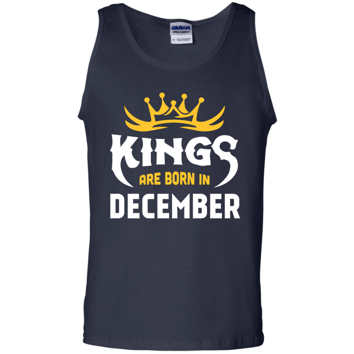 Kings Are Born In December-T-Shirt & Hoodie-Unisex Tank-Navy
