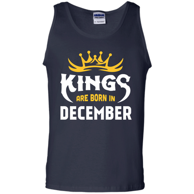 Kings Are Born In December-T-Shirt & Hoodie-Unisex Tank-Navy