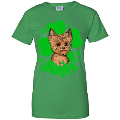 Yorkie St. Patrick's Day Clovers-T-Shirt & Hoodie-Women's T-Shirt-Irish Green
