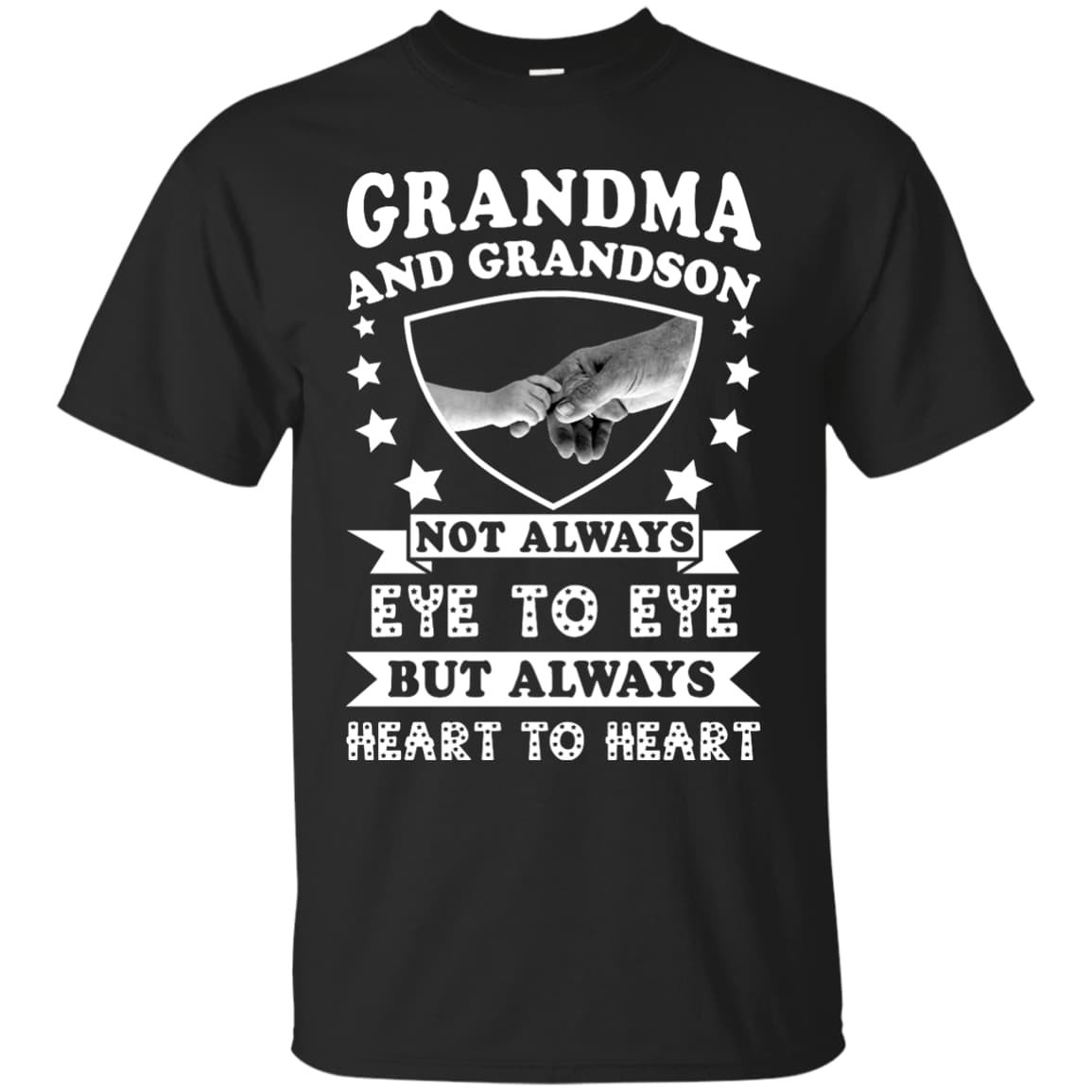 Grandma And Grandson Not Always Eye To Eye-T-Shirt & Hoodie-Youth T-Shirt-Black