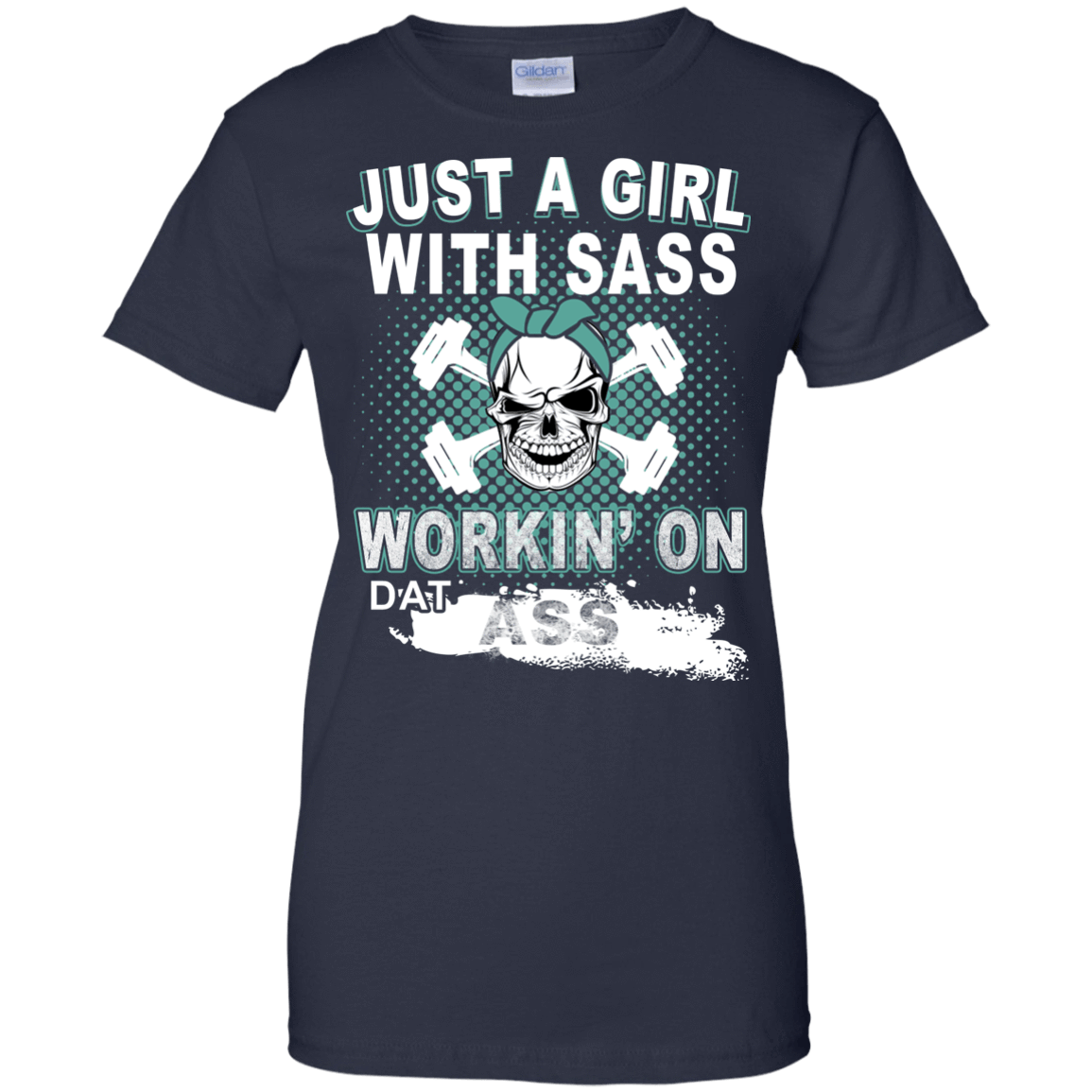 JUST A GIRL WITH SASS-T-Shirt & Hoodie-Women's T-Shirt-Navy