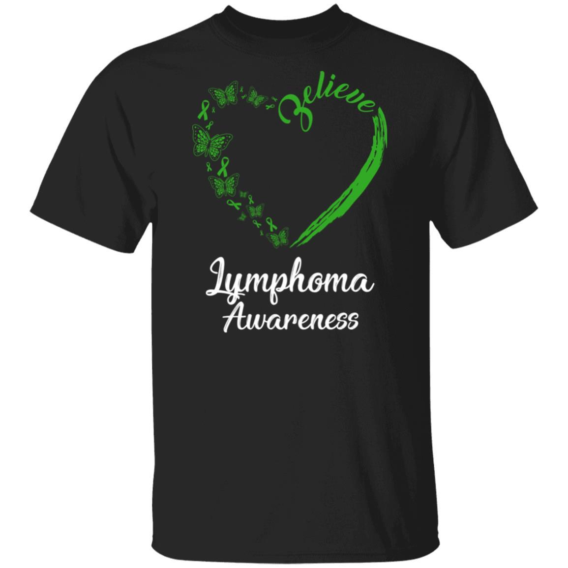 Butterfly Believe Lymphoma Awareness Ribbon Gifts