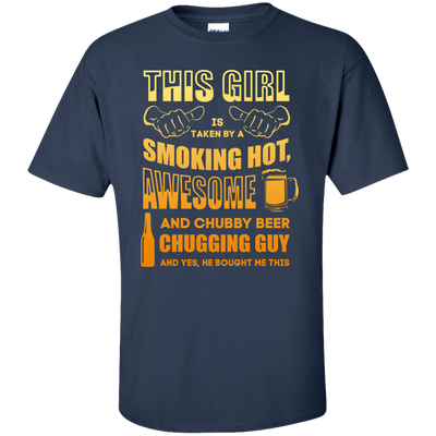 Taken By Hot Chubby Beer Chugging Guy-T-Shirt & Hoodie-Classic T-Shirt-Navy