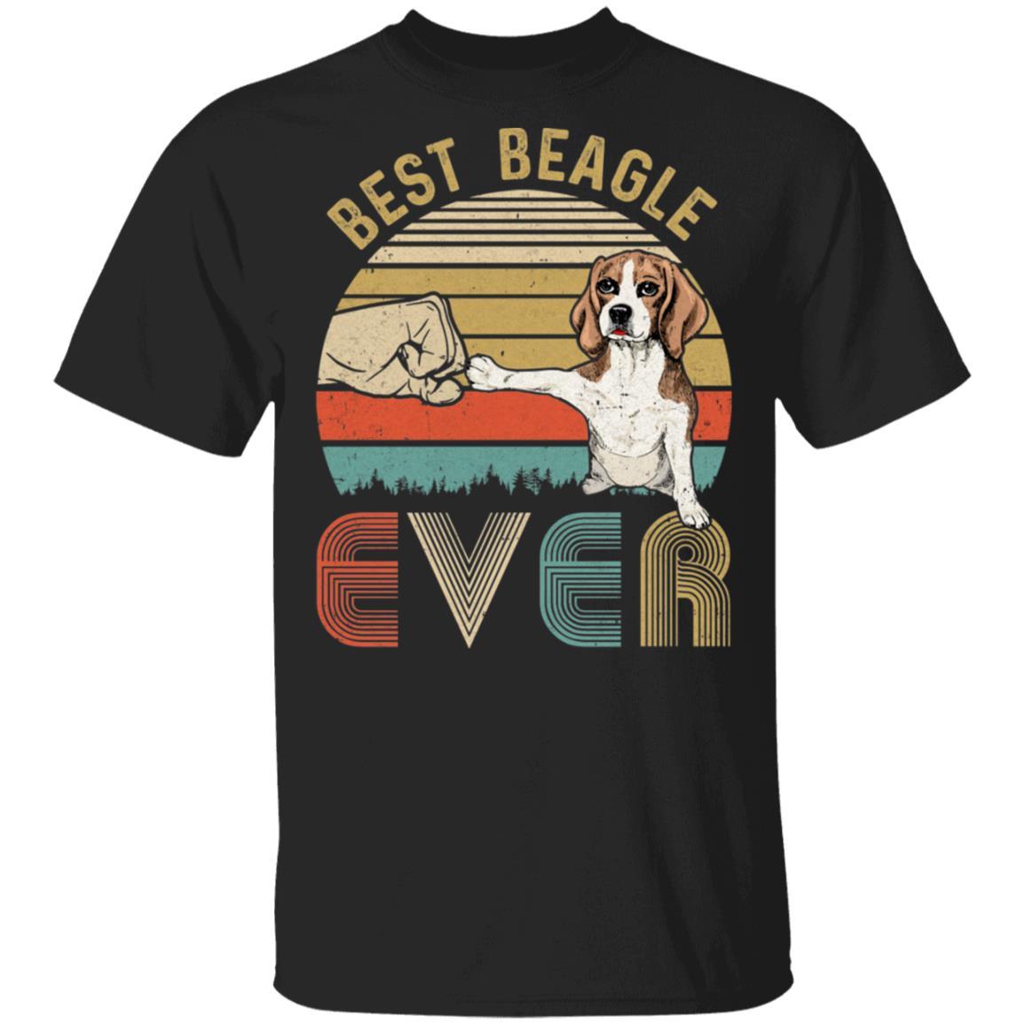 Vintage Best Beagle Dad Ever Bump Fit Funny Dad Gifts-T-Shirt & Hoodie-Classic T-Shirt-Black