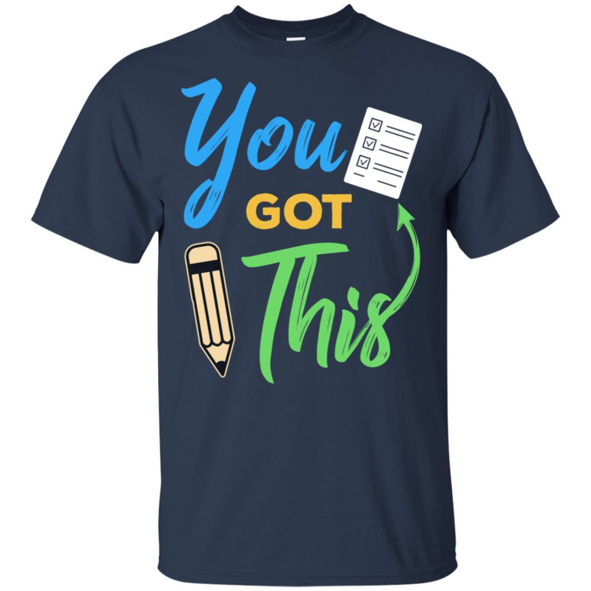 Motivational Teacher Apple Testing You Got This-T-Shirt & Hoodie-Classic T-Shirt-Navy