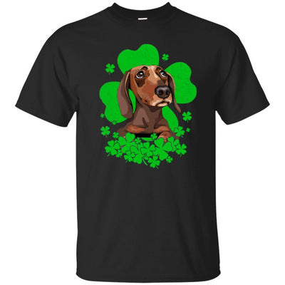 Dachshund St. Patrick's Day Clovers-T-Shirt & Hoodie-Classic T-Shirt-Black