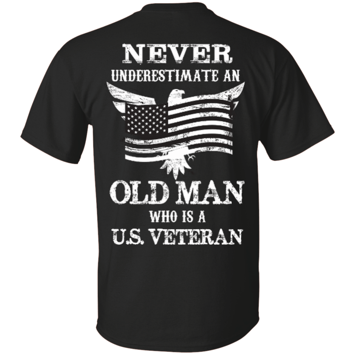 Never Undetimate US veteran-T-Shirt & Hoodie-Classic T-Shirt-Black