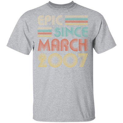 Epic Since March 2007 Vintage 14th Birthday Gifts-T-Shirt & Hoodie-Classic T-Shirt-Sport Grey
