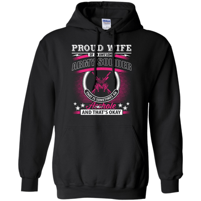 Proud Wife Of An Awesome Army Solider-T-Shirt & Hoodie-Pullover Hoodie-Black