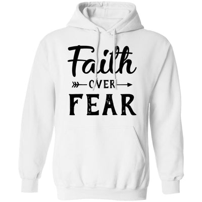 Faith Over Fear Christian Gift-T-Shirt & Hoodie-Pullover Hoodie-White