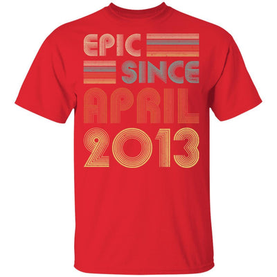 Epic Since April 2013 Vintage 8th Birthday Gifts Youth-Youth Shirt-Youth T-Shirt-Red