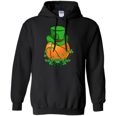 Shamrock Basketball Leprechaun St Patricks Day-T-Shirt & Hoodie-Pullover Hoodie-Black