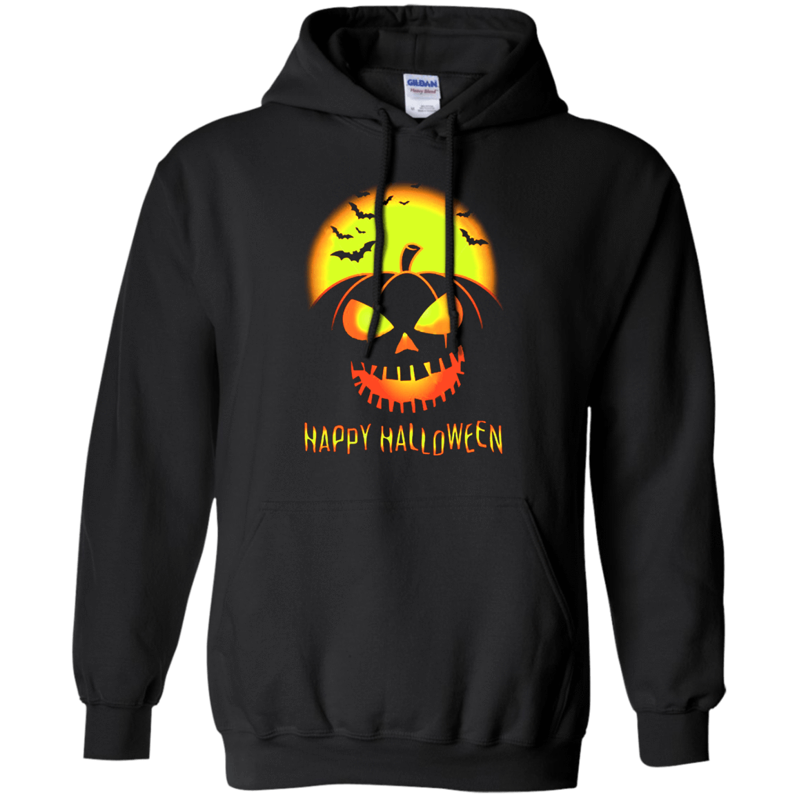 Pumpkin Happy Halloween-T-Shirt & Hoodie-Pullover Hoodie-Black