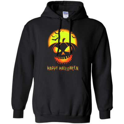 Pumpkin Happy Halloween-T-Shirt & Hoodie-Pullover Hoodie-Black