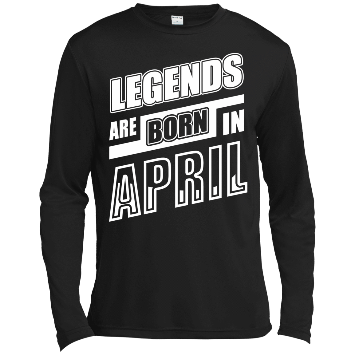 Legends are born in APRIL-T-Shirt & Hoodie-Long Sleeve T-Shirt-Black