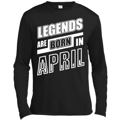 Legends are born in APRIL-T-Shirt & Hoodie-Long Sleeve T-Shirt-Black