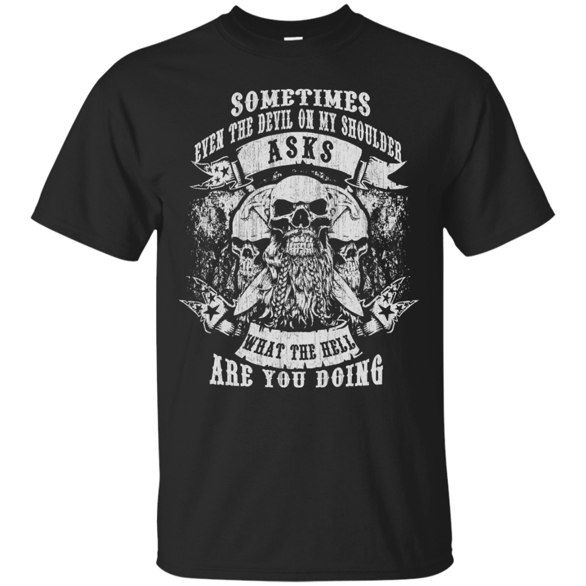 Viking What The Hell Are You Doing-T-Shirt & Hoodie-Classic T-Shirt-Black