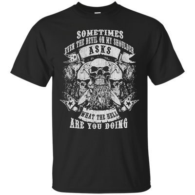 Viking What The Hell Are You Doing-T-Shirt & Hoodie-Classic T-Shirt-Black