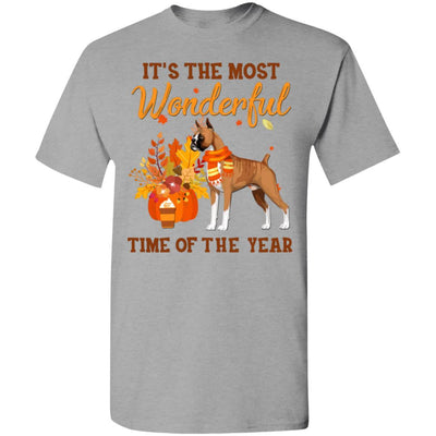 Boxer Autumn It's The Most Wonderful Time Of The Year-T-Shirt & Hoodie-Classic T-Shirt-Sport Grey