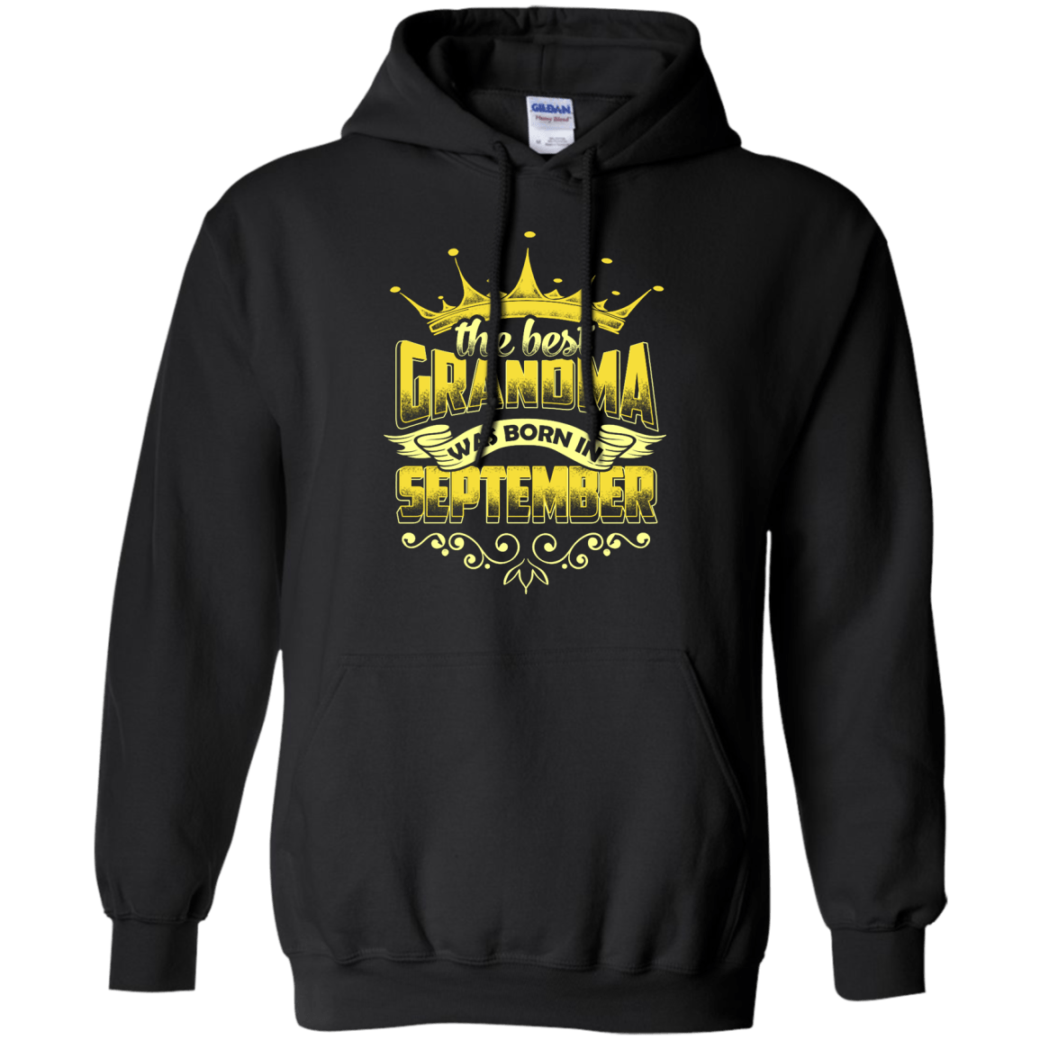 The Best Grandma Was Born In September-T-Shirt & Hoodie-Pullover Hoodie-Black