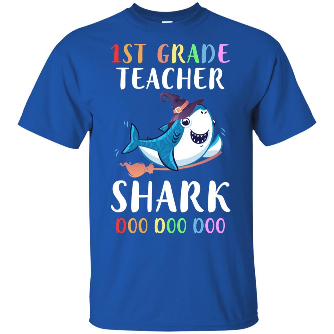 1st Grade Teacher Shark Doo Doo Doo Halloween-T-Shirt & Hoodie-Classic T-Shirt-Royal