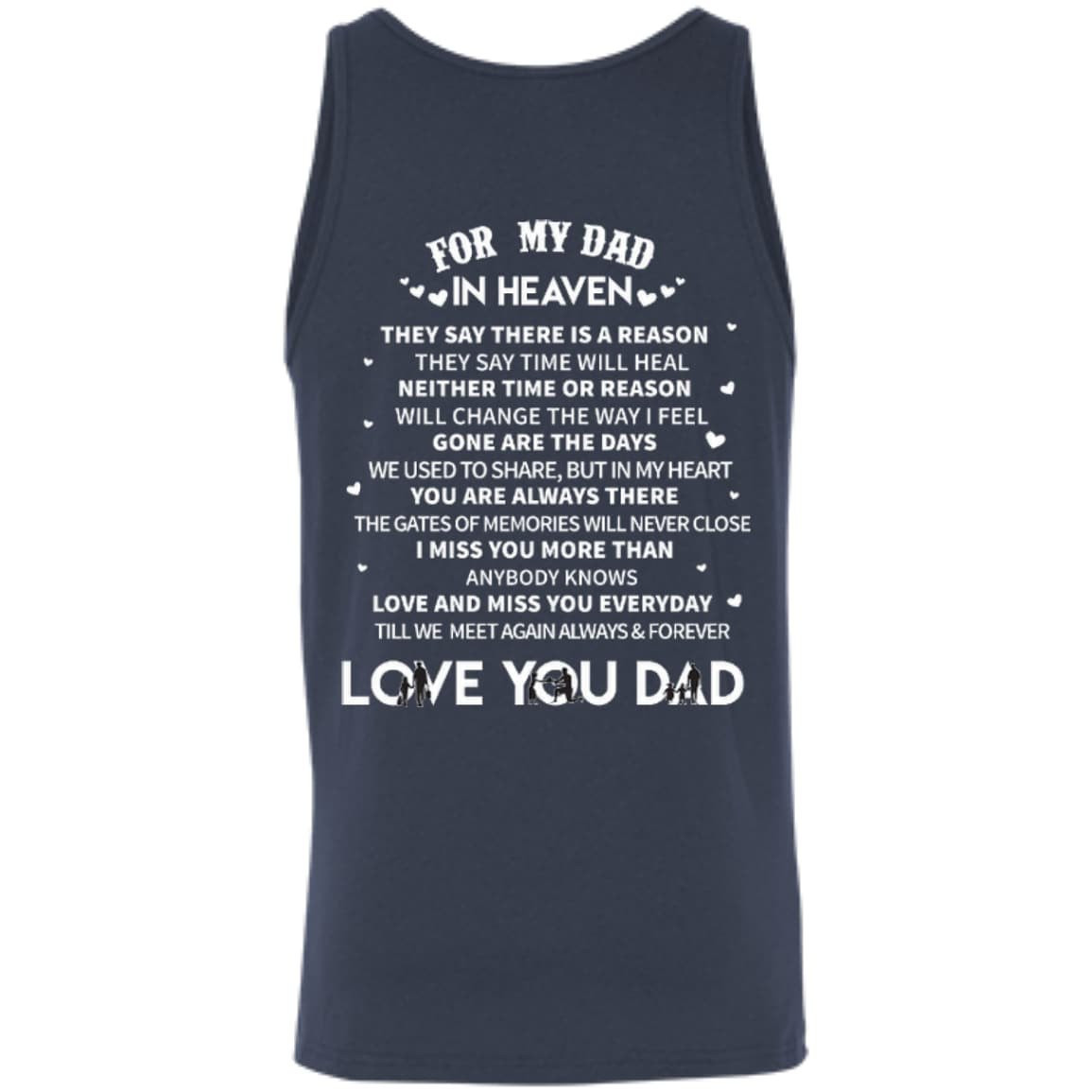 For My Dad In Heaven-T-Shirt & Hoodie-Unisex Tank-Navy