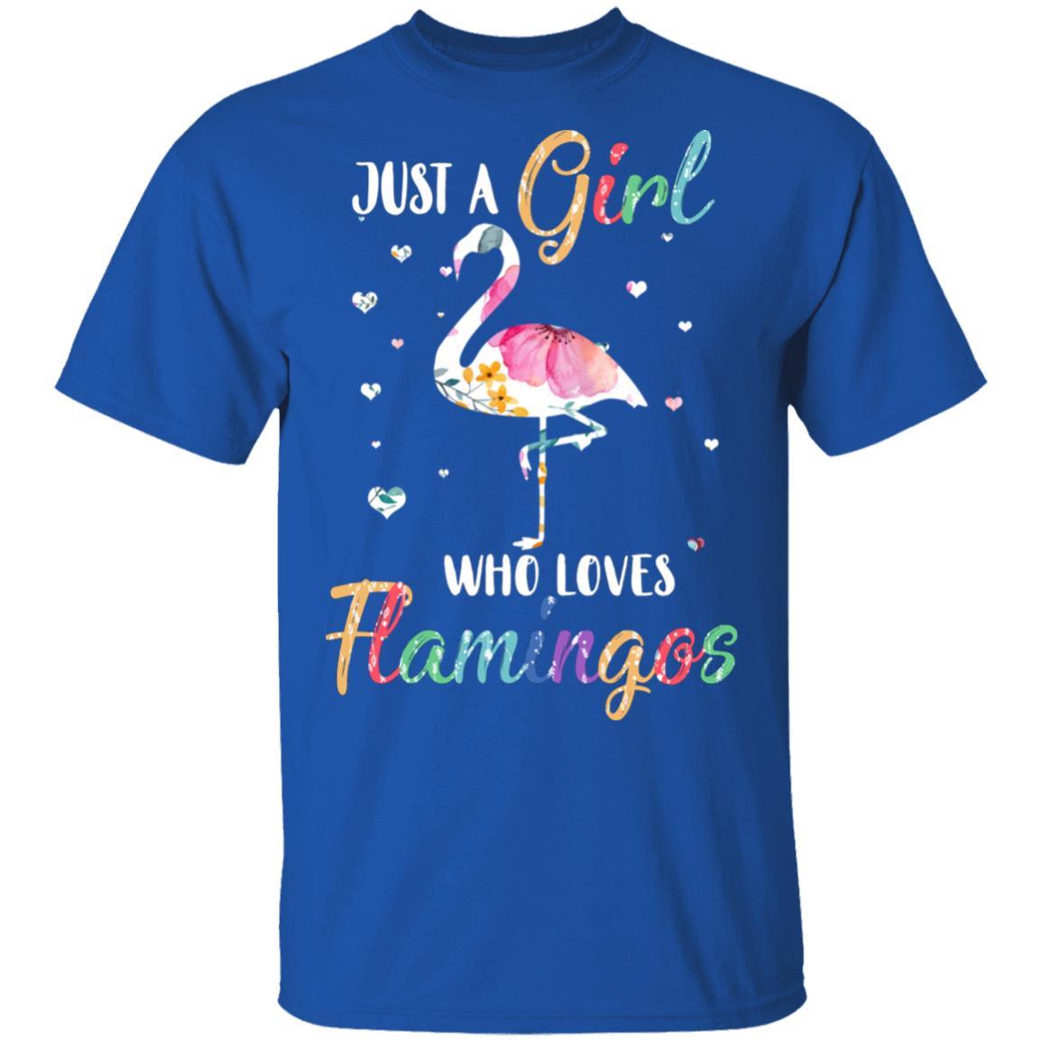 Just A Girl Who Loves Flamingos Cute Flamingo Lover-T-Shirt & Hoodie-Classic T-Shirt-Royal